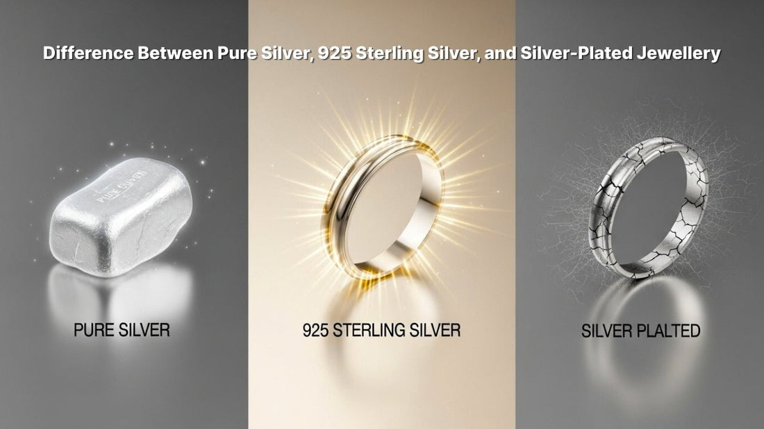 Difference Between Pure Silver, 925 Sterling Silver, and Silver-Plated Jewellery - 92Five