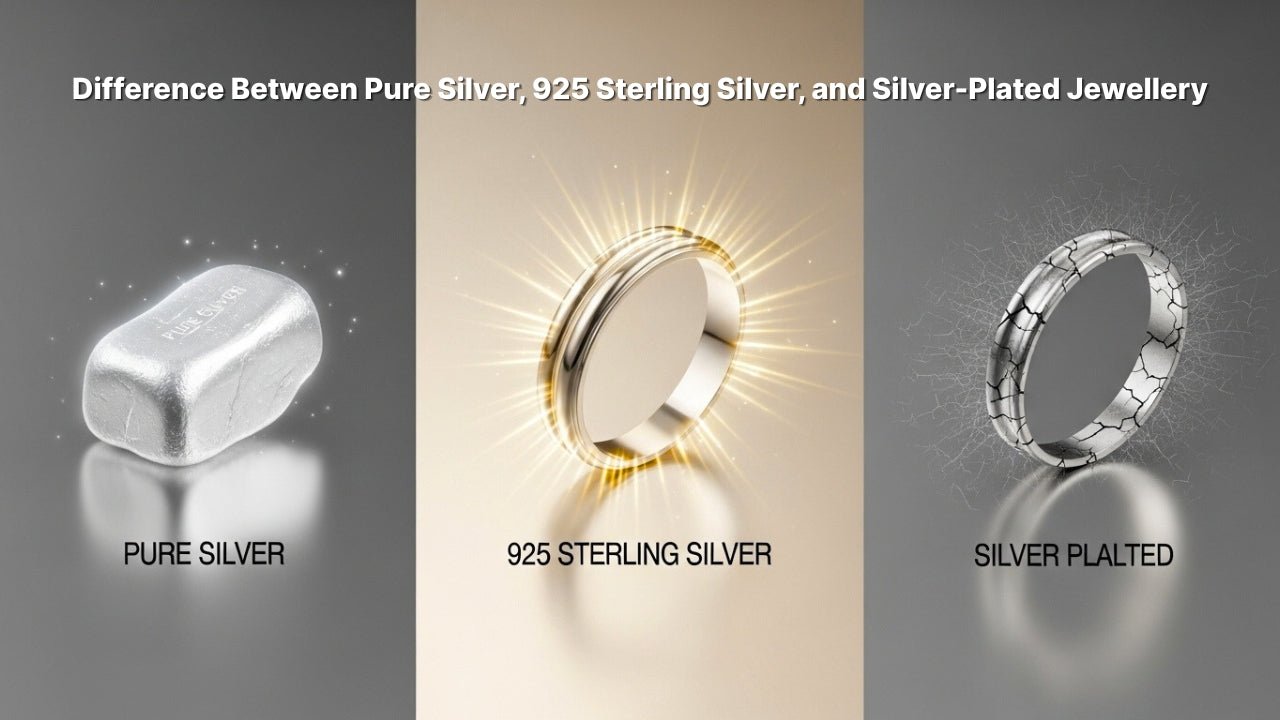 Difference Between Pure Silver, 925 Sterling Silver, and Silver-Plated Jewellery - 92Five