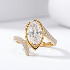 Gold Marquise Glow Open Ring