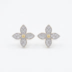 Gold Blossom Spark Stud Earrings