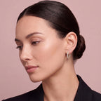 Gold Baguette Hoop Earrings
