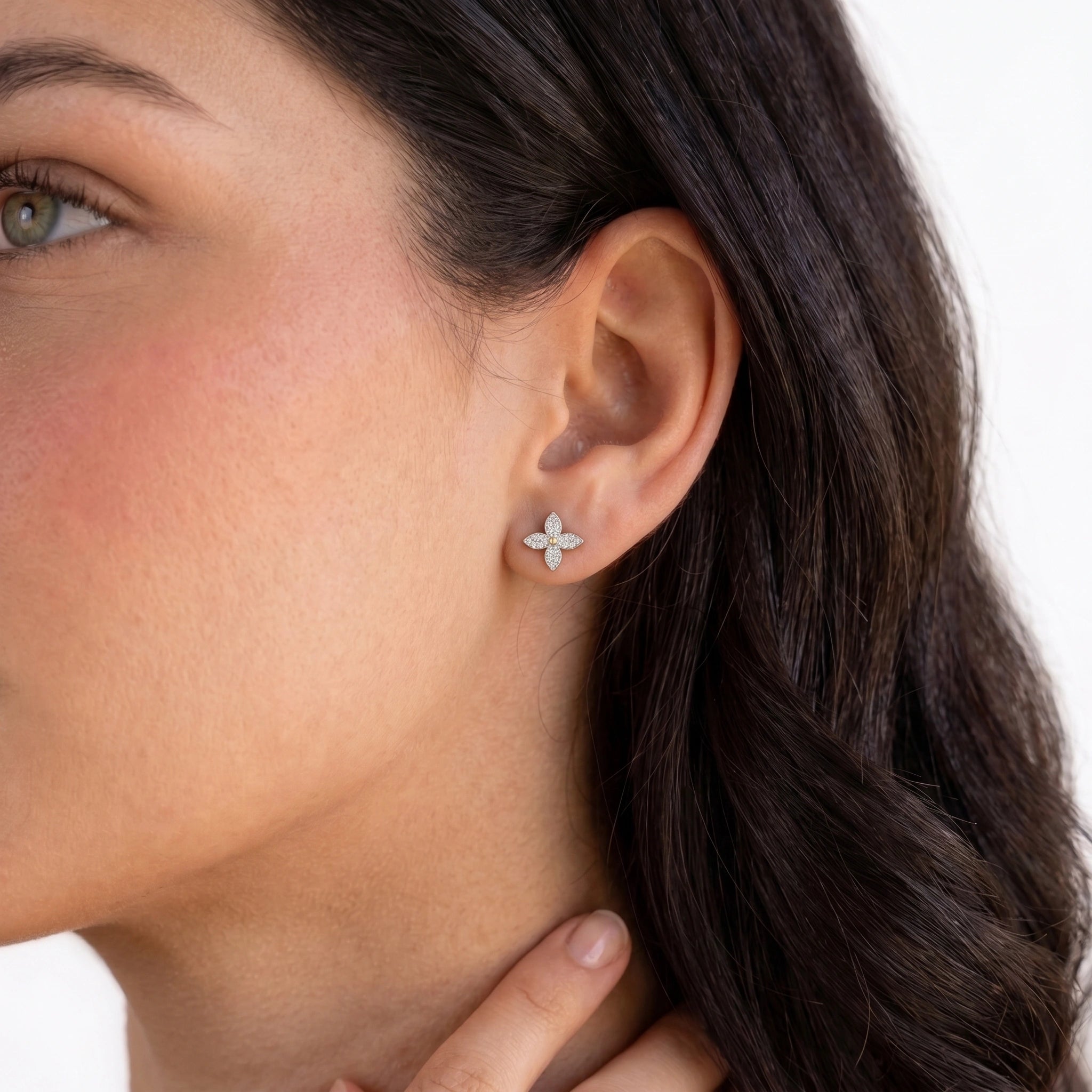 Gold Blossom Spark Stud Earrings