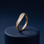 Gold Baguette Channel Band Ring