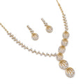 Gold Teardrop Cascade Necklace Set