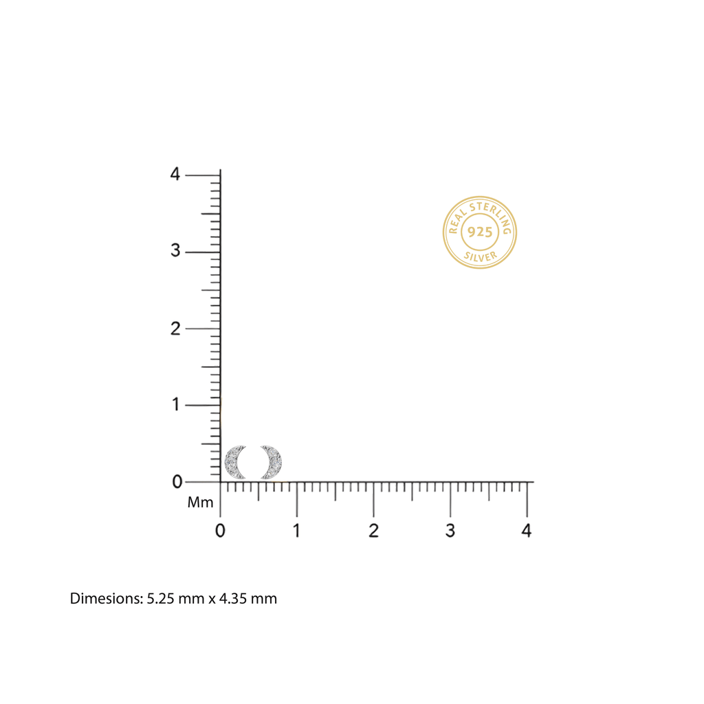 Half Moon Stud Earrings - 92Five