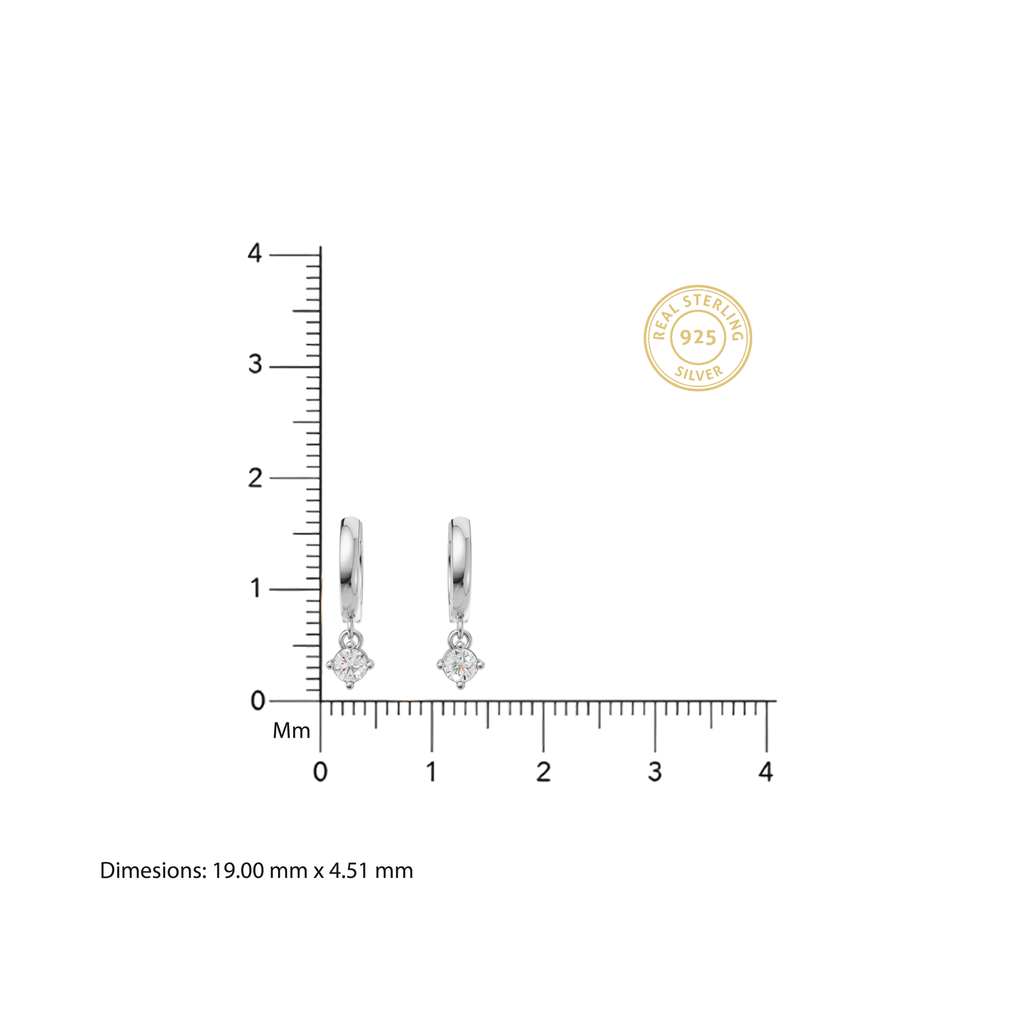Minimalist Diamond Drop Earrings - 92Five