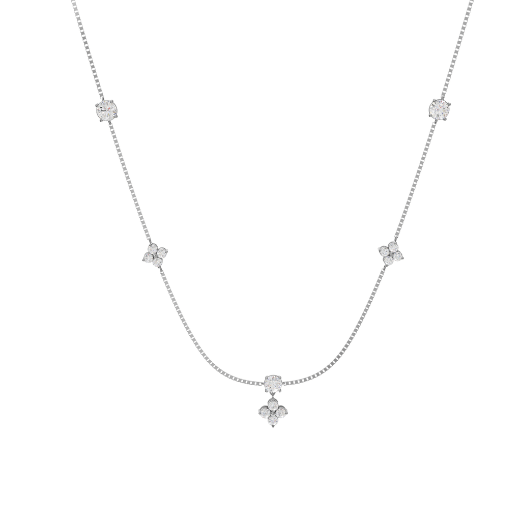 Flower Diamond Necklace - 92Five