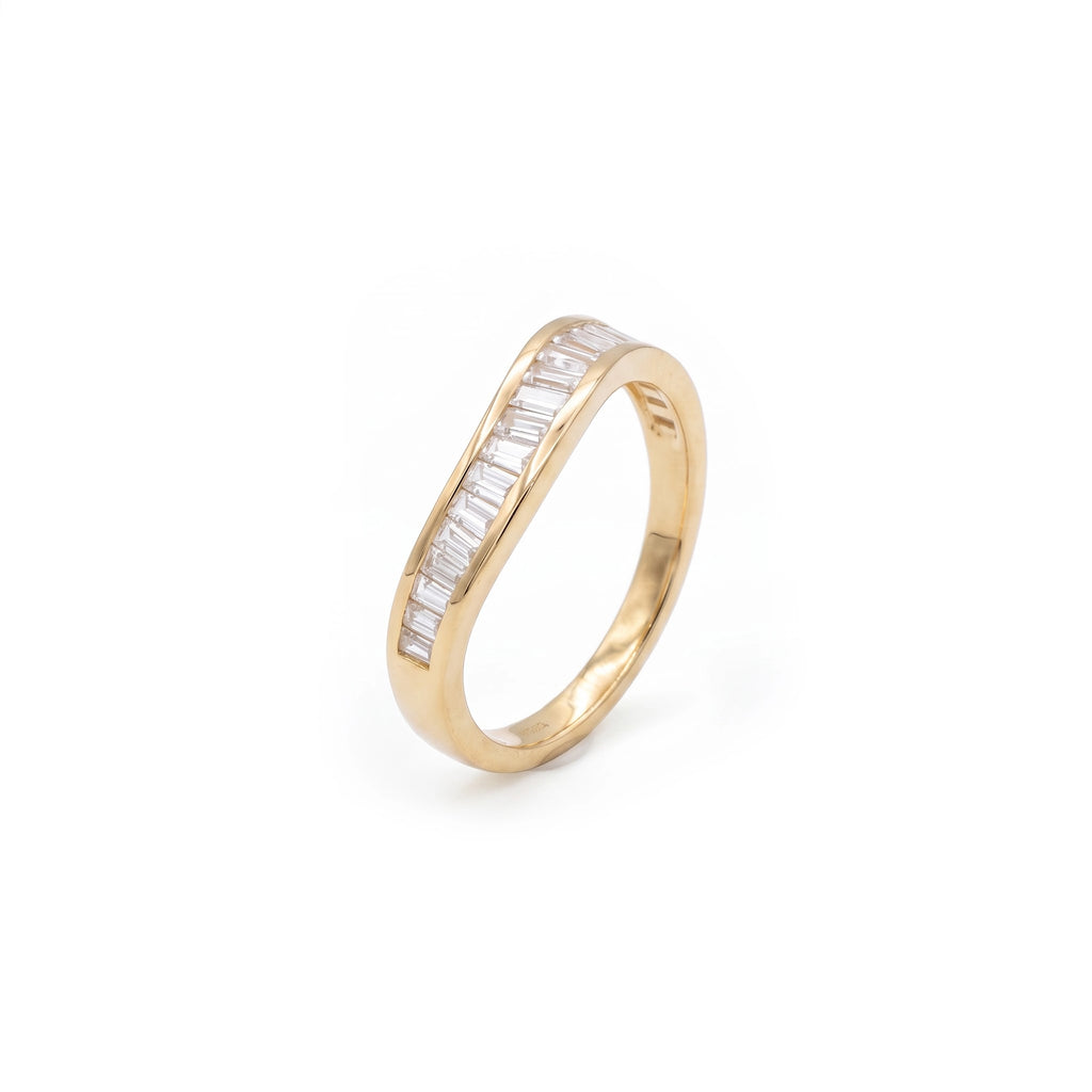 Gold Baguette Channel Band Ring