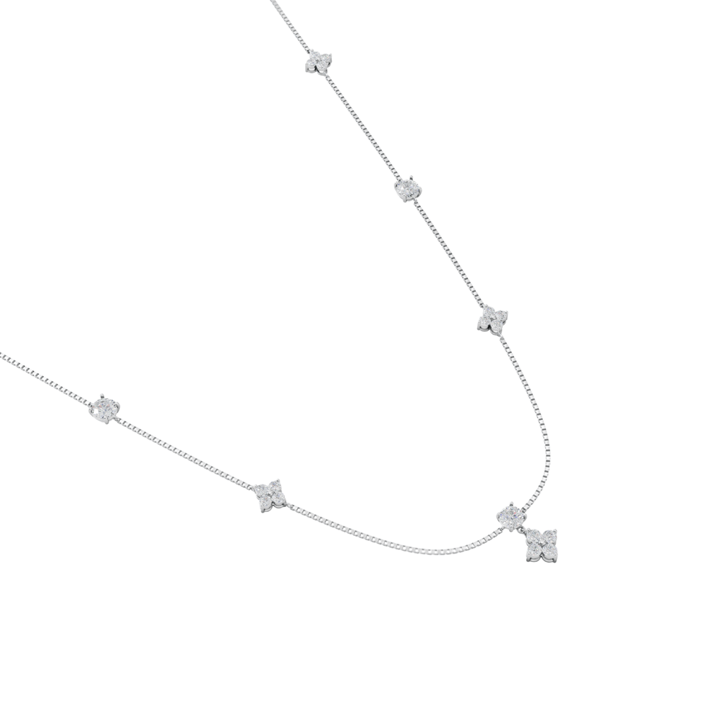 Flower Diamond Necklace - 92Five