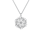 Snowflake Modern Geometric Diamond Pendant Set for Women - 92Five