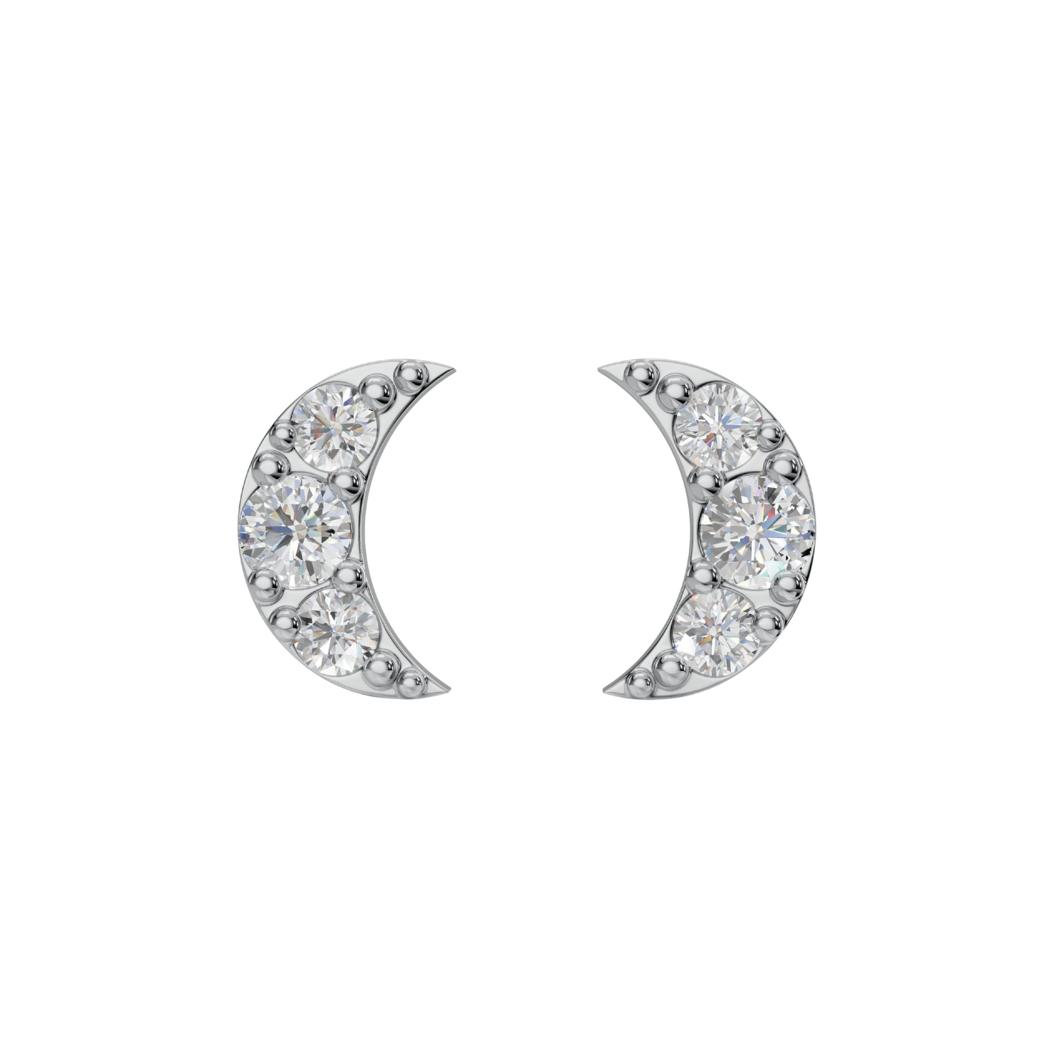 Half Moon Stud Earrings - 92Five