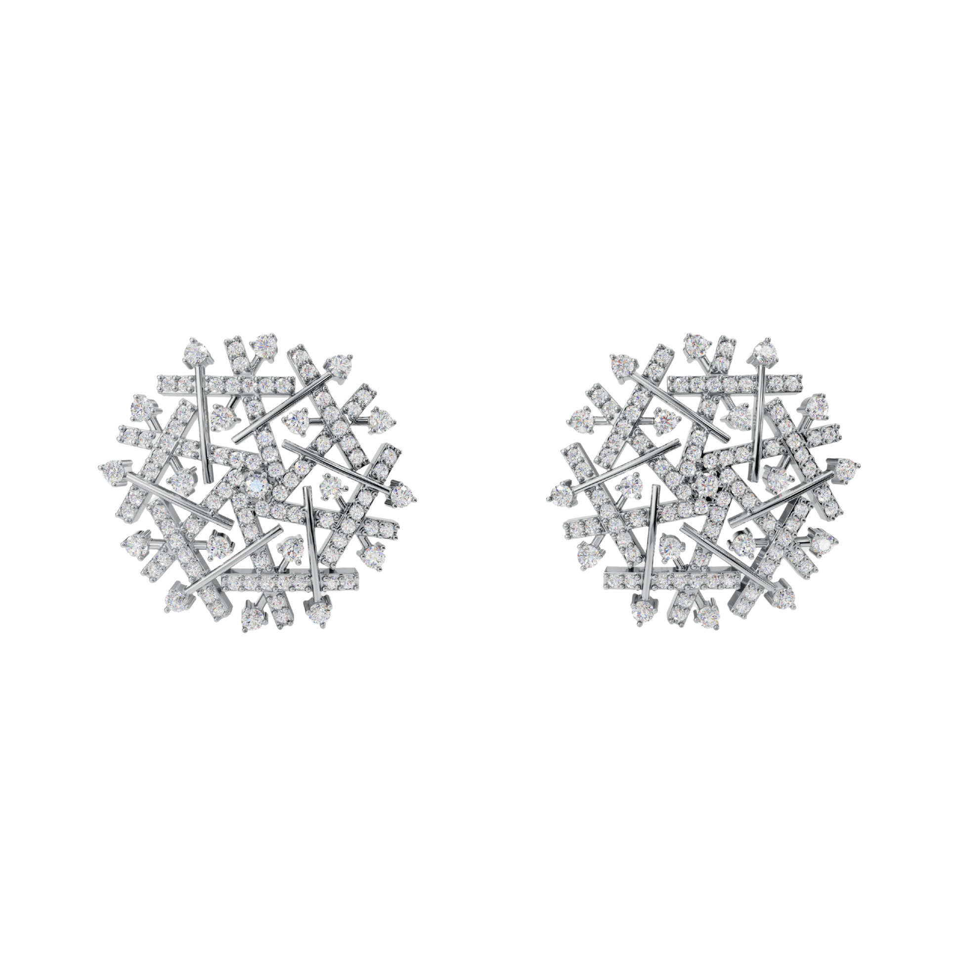 Snowflake Modern Geometric Diamond Pendant Set for Women - 92Five