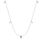 Aqua Blue Heart Necklace - 92Five