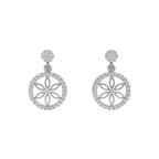 Floral Circle 925 Silver Pendant & Earring Set – 92Five - 92Five