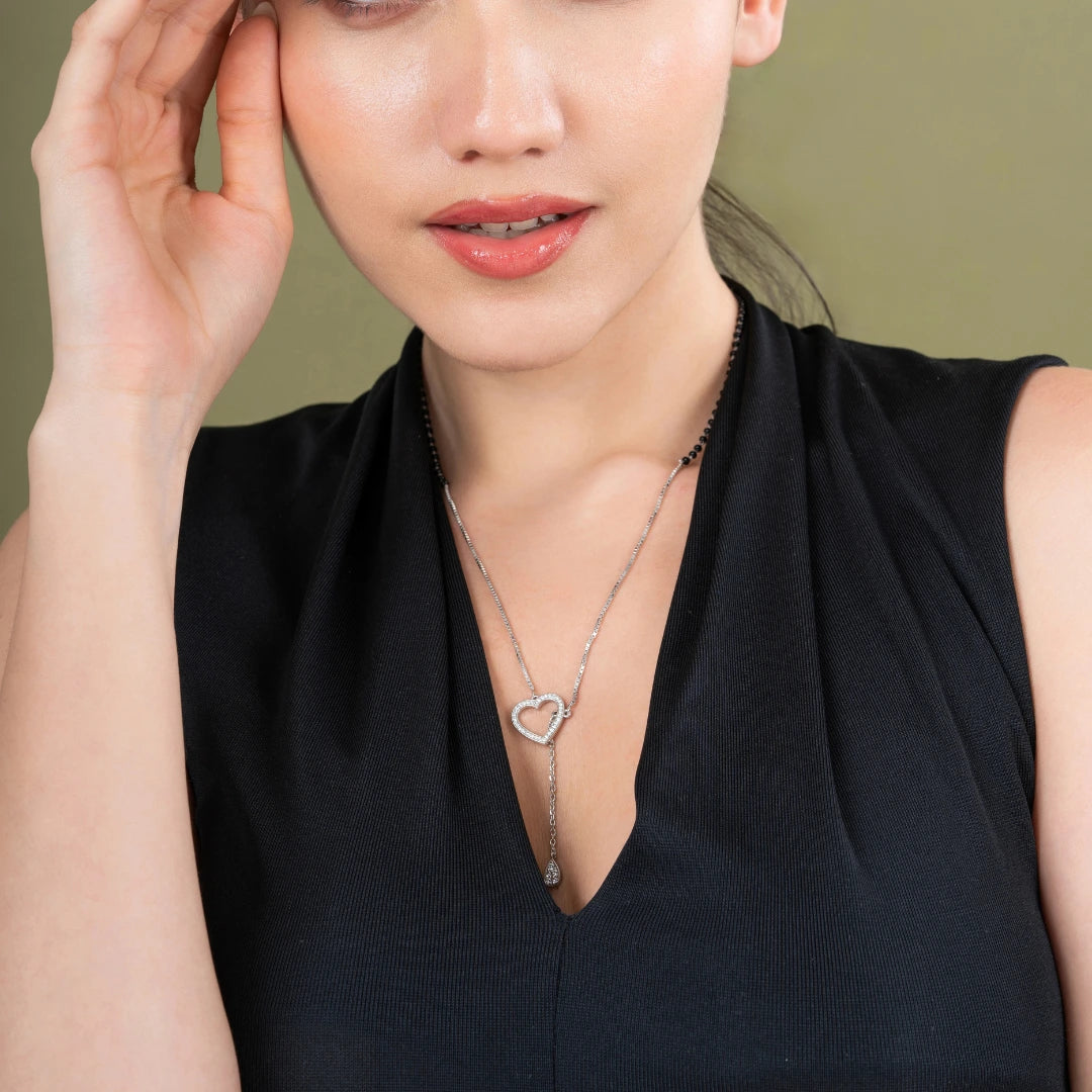 Heart Shape Delicate Diamond Mangalsutra
