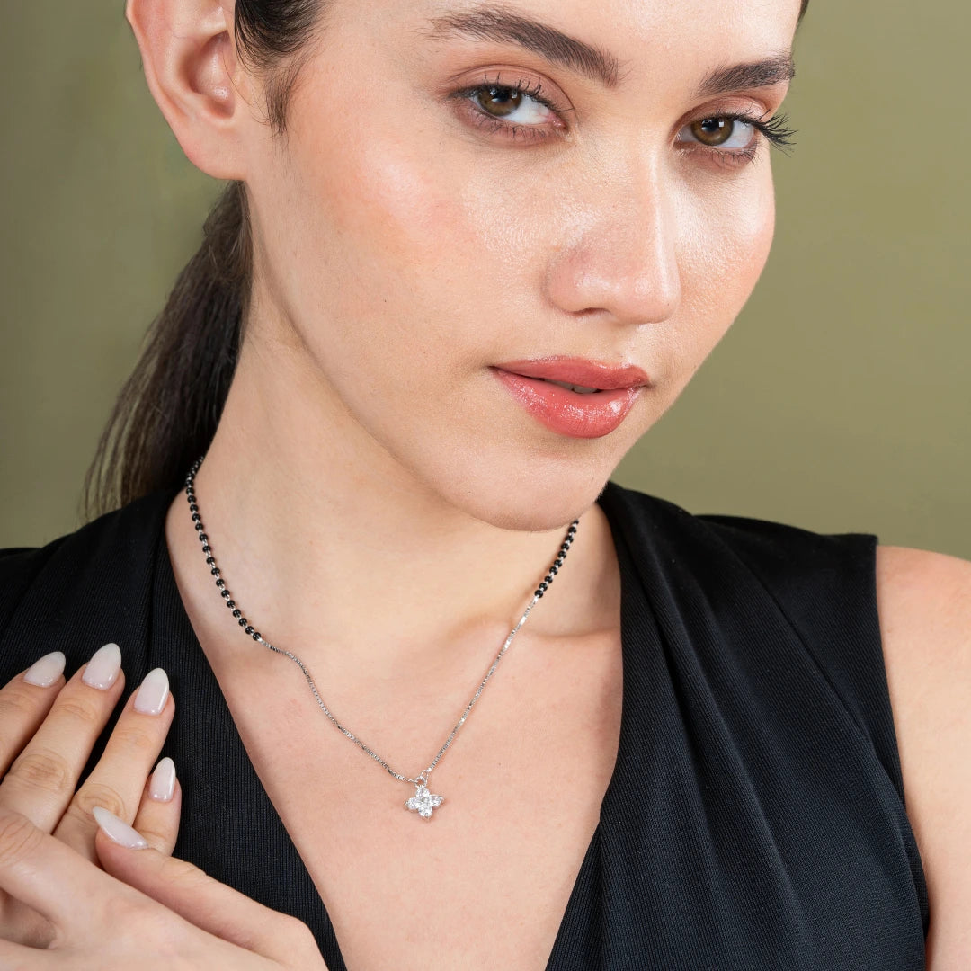Diamond Flower Mangalsutra