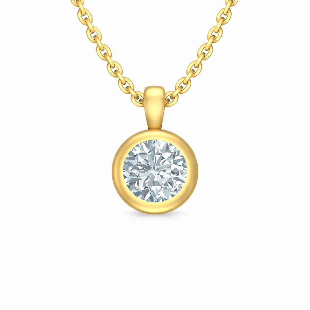 Classic Solitaire 18KT Gold Plated Pendant