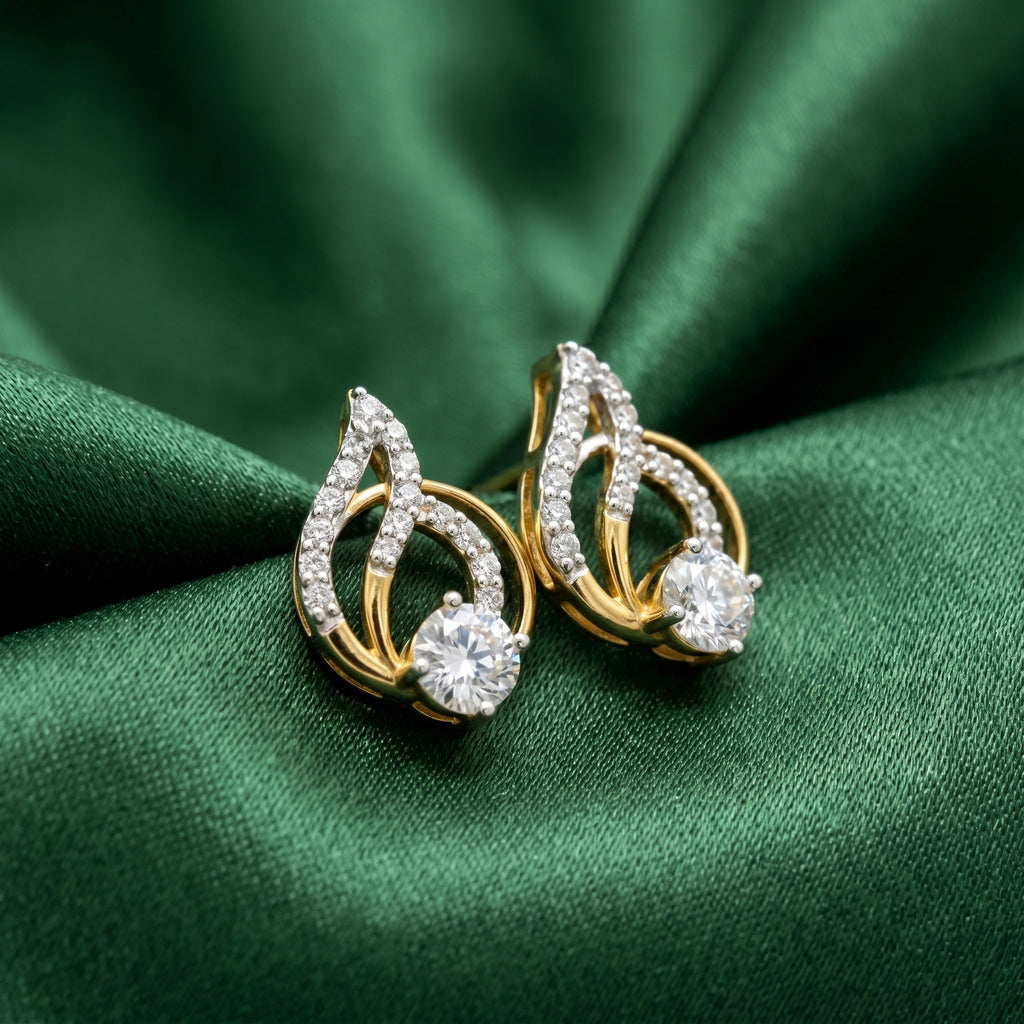 18KT Gold Eternal Flame Earrings