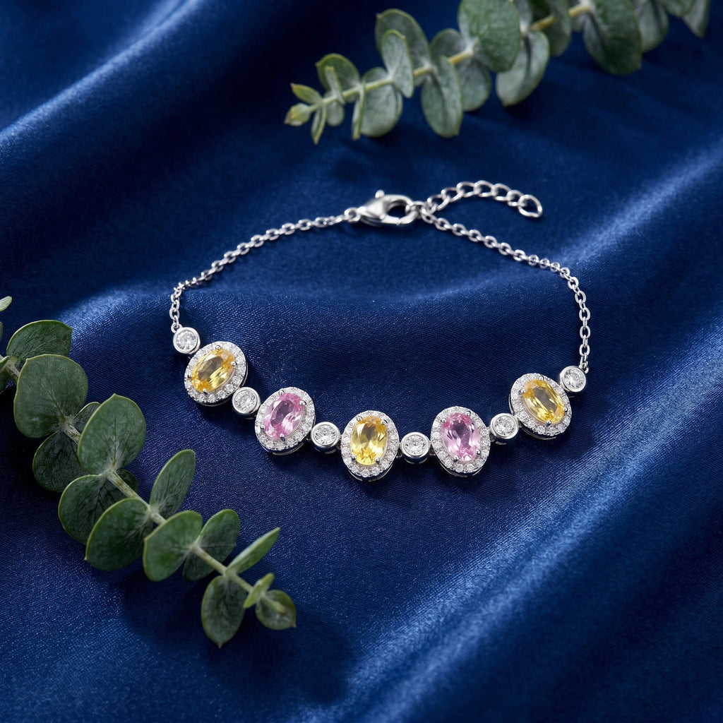 Silver Pastel Halo Bracelet
