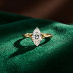 Gold Marquise CZ Elegance Ring