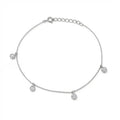 Elegant Hanging Diamond Anklet