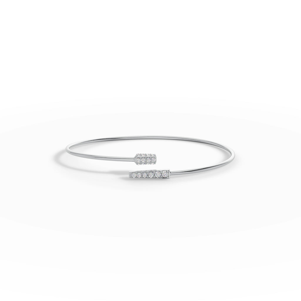 Elegant Twist Cuff Charm Bracelet