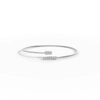 Elegant Twist Cuff Charm Bracelet