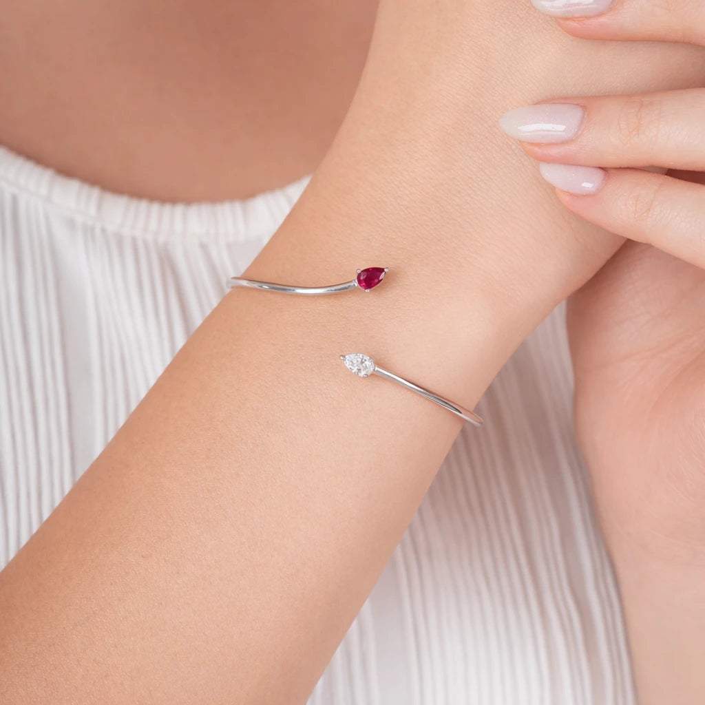 Aurora Drop Open Bracelet