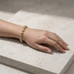 18KT Gold Circle Link Bracelet