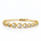 18KT Gold Circle Link Bracelet