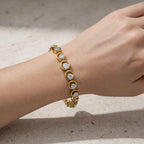 18KT Gold Circle Link Bracelet