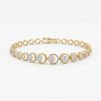 18KT Gold Circle Link Bracelet