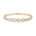 18KT Gold Circle Link Bracelet