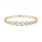 18KT Gold Circle Link Bracelet