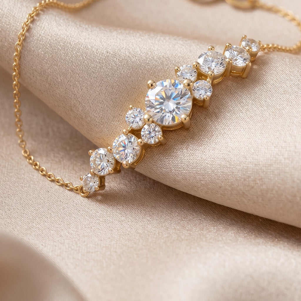 Gold Radiance Cluster Bracelet