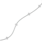 Four Flower Shaped Diamond Bracelet