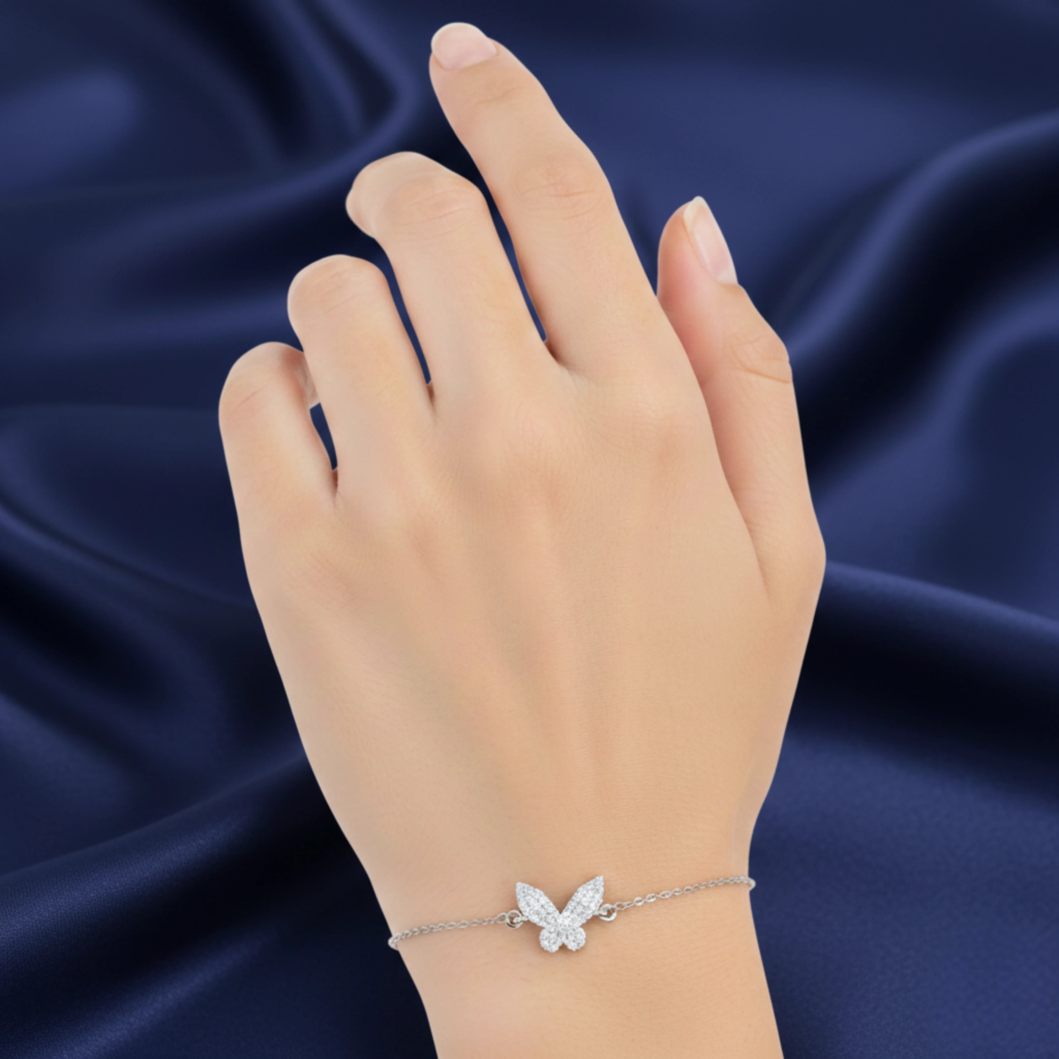 Butterfly Charm Diamond Bracelet
