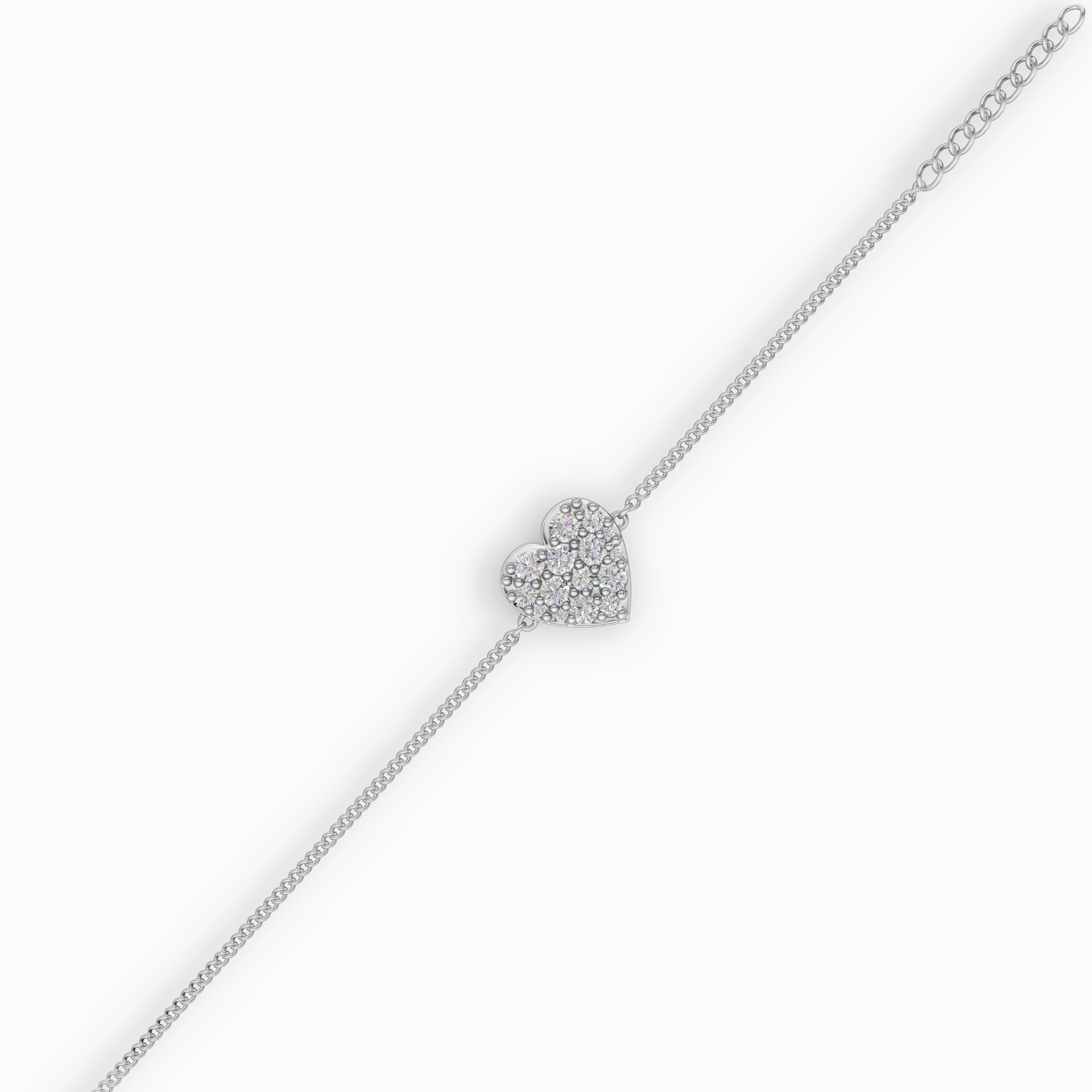 Heart Shape Diamond Bracelet