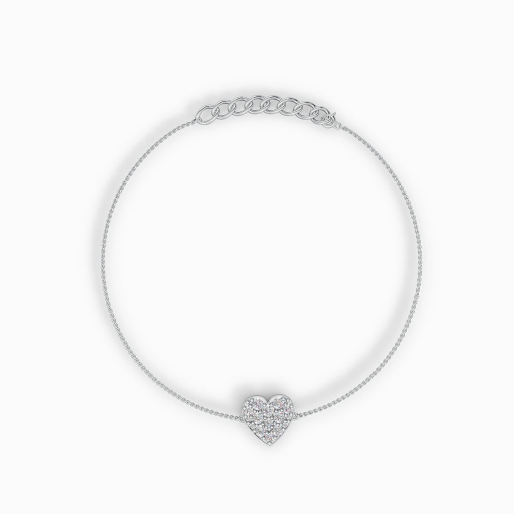 Heart Shape Diamond Bracelet