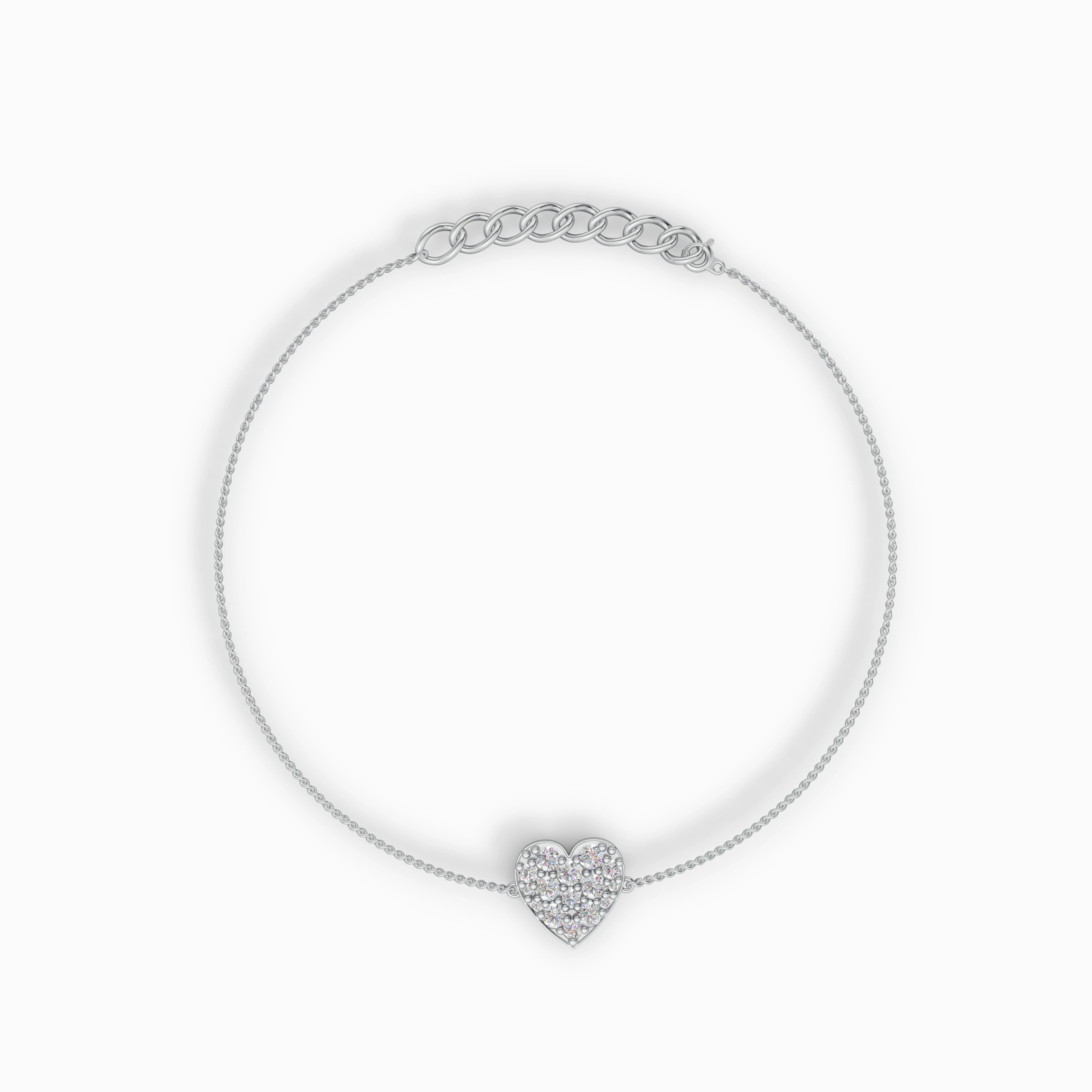 Heart Shape Diamond Bracelet