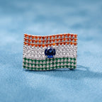 Silver Indian Flag Brooch