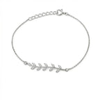 Handcrafted Flower Leaf Diamond Bracelet