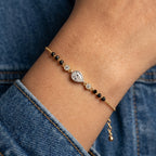 Gold Pear Mangalsutra Bracelet