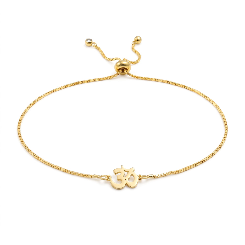 Gold Om Symbol Bracelet