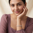 Silver Round Stone Tennis Bracelet