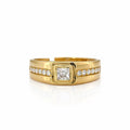Regal Square Signet 18KT Gold Plated Ring
