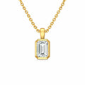 Emerald Cut 18KT Gold Plated Pendant
