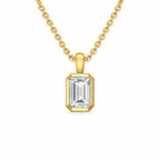 Emerald Cut 18KT Gold Plated Pendant
