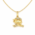18KT Gold Plated Playful Boy Pendant