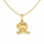 18KT Gold Plated Playful Boy Pendant